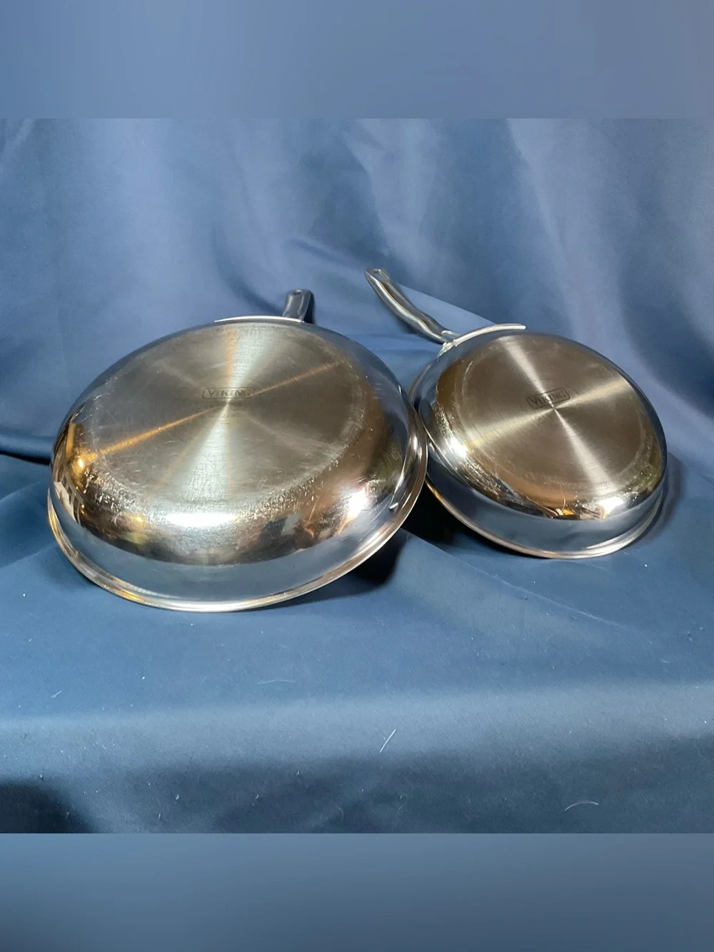 Viking 3-Ply Stainless Steel Frying Pans Skillet Lot 8” & 10” Induction